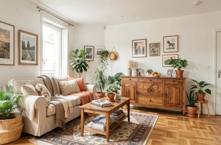 Salon décoré avec des idées déco accessibles et inspirantes pour transformer un intérieur à petit prix